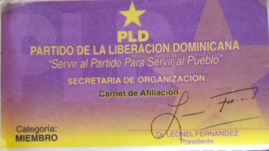 Carnet Omar Domínguez PLD.