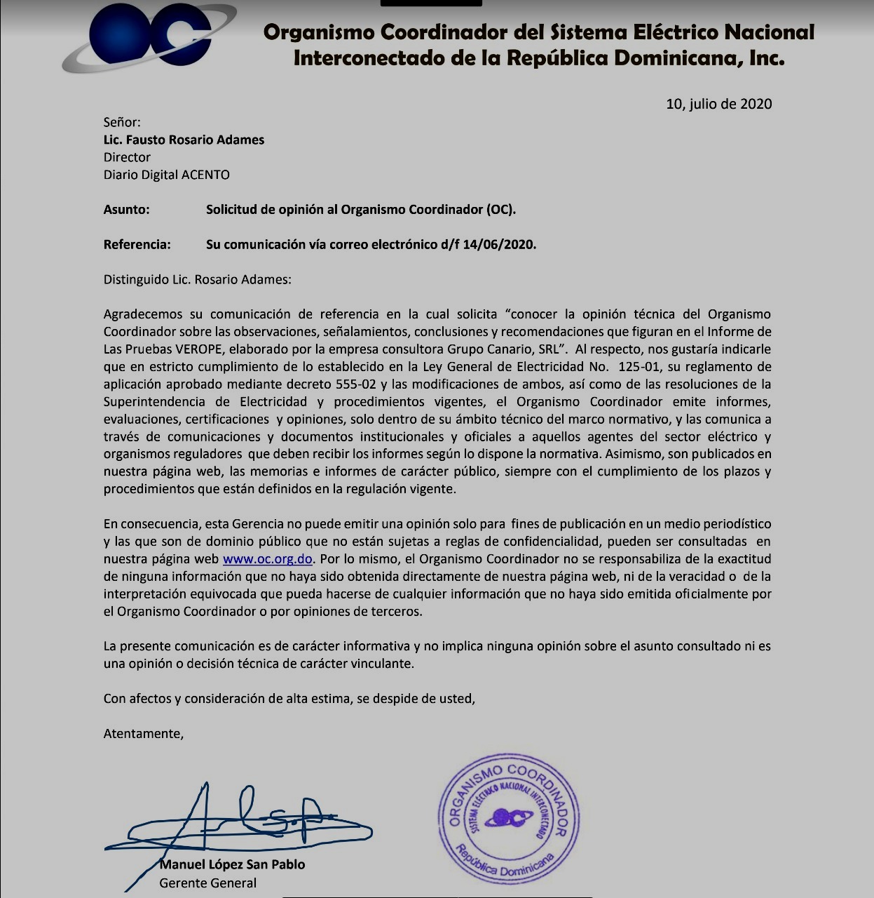 Punta Catalina reunión para discutir PRUEBA VEROPE