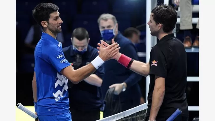   Novak Djokovic and the Austrian Thiem.